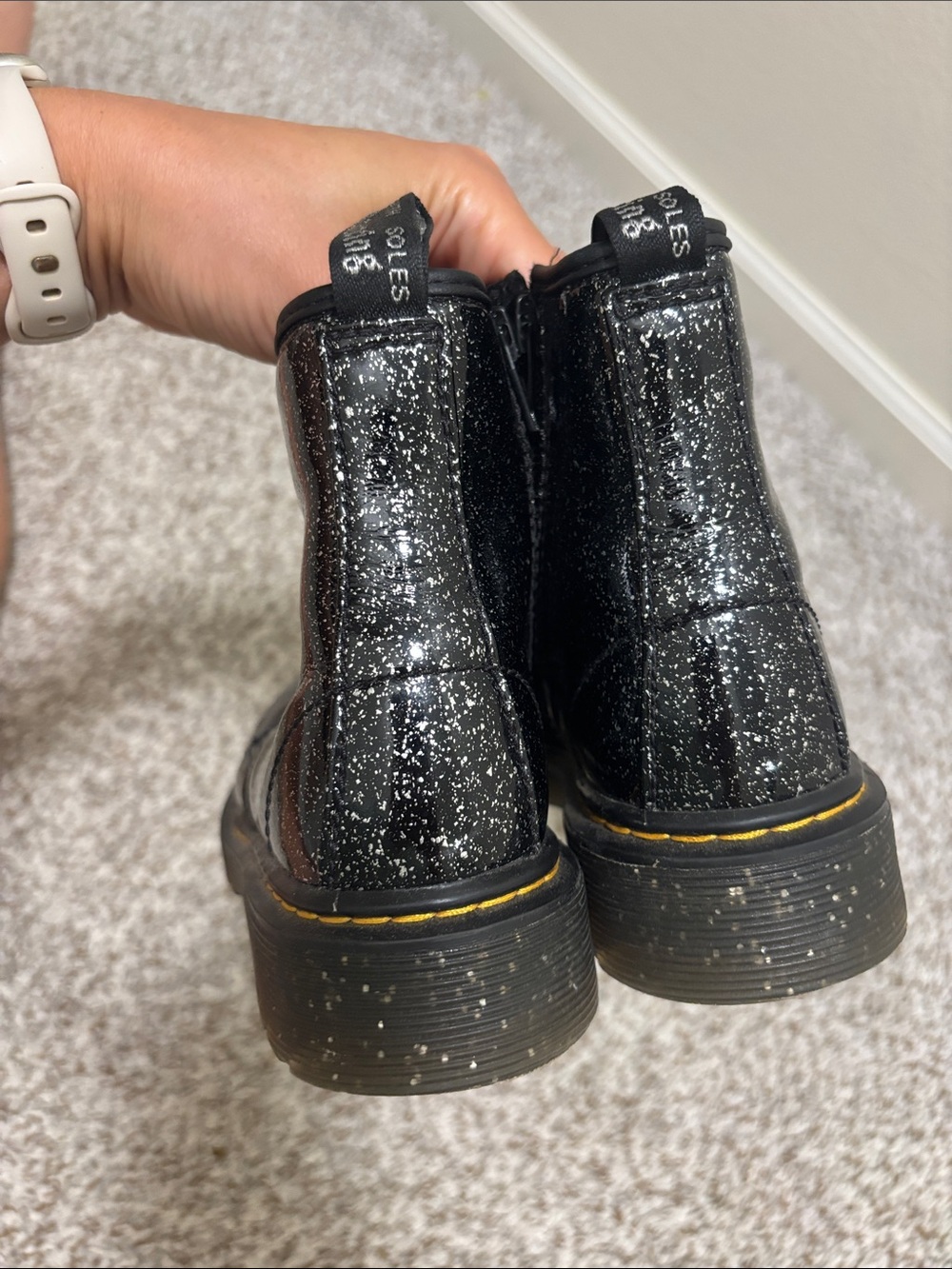 Dr. Martens black glitter boots 13 - Picture 7 of 9